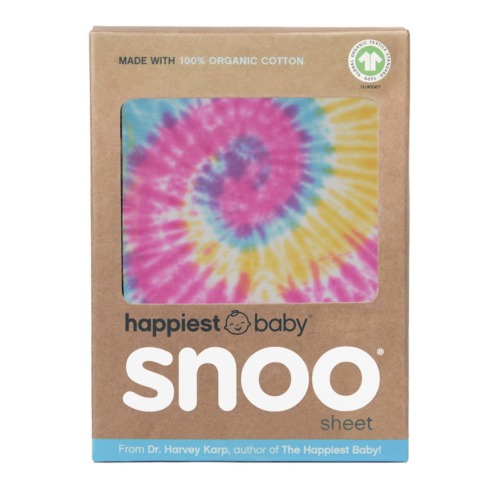 Happiest Baby SNOO Baby Organic Cotton Rainbow Bassinet Fitted Sheet for SNOO Bassinet - Tie Dye