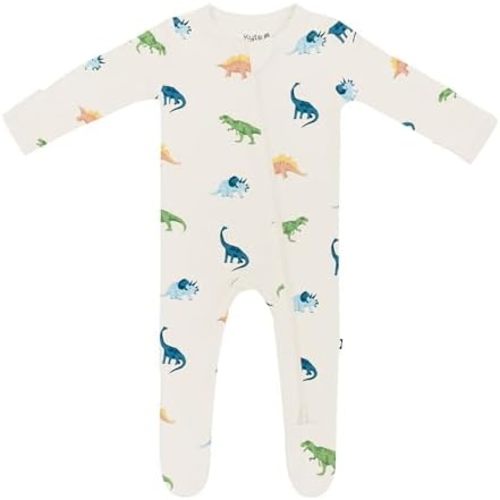 KYTE BABY Unisex Zipper Closure Footies, Rayon Made From Bamboo, 0-24 Months