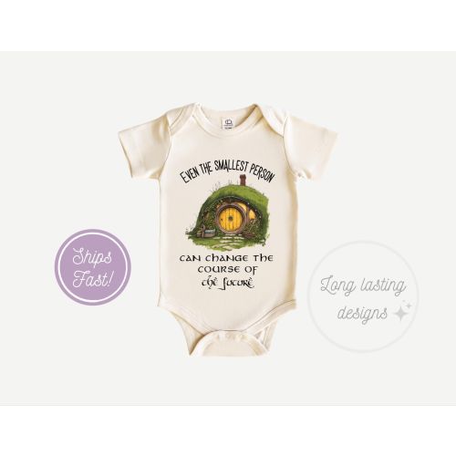 Smallest Person Can Change Baby Onesie, T-shirt, White Bib for Unisex Babies, Stylish and Comfortable | Perfect Baby Shower Gift