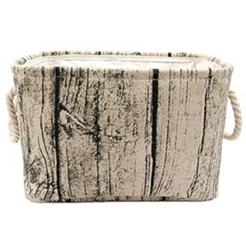 Amazon.com : Jacone Stylish Tree Stump Design Wood Grain Rectangular Storage Basket Washable Cotton Fabric Nursery Hamper with Rope Handles, Decorative and Convenient for Kids Rooms (Medium) : Baby