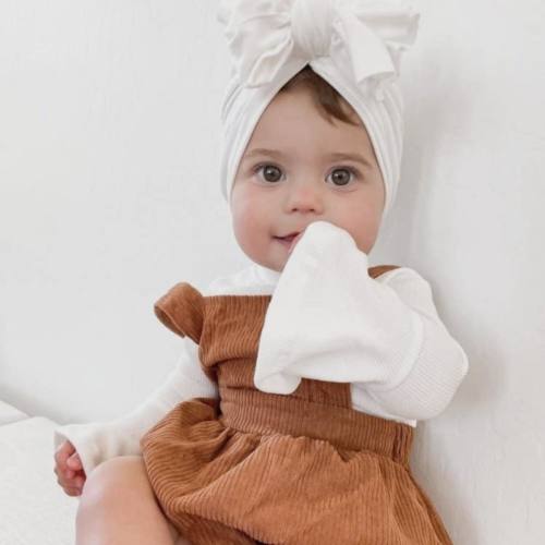 Dolly Suspender Bubble Romper - Praline Corduroy | Shop Trendy Girl Clothes at SugarBabies!