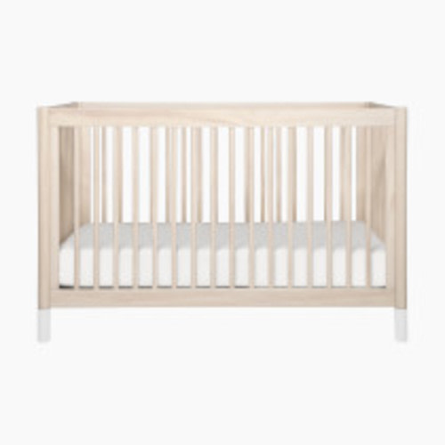 babyletto Gelato 4-in-1 Convertible Crib with Toddler Bed Conversion Kit - Washed Natural/White