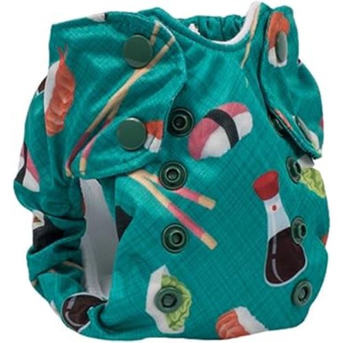 No Prep Cloth Diaper for Newborns – Smart Bottoms Born Smart 2.0 – Washable, Reusable – Natural Fiber Interior (You're My Soymate)