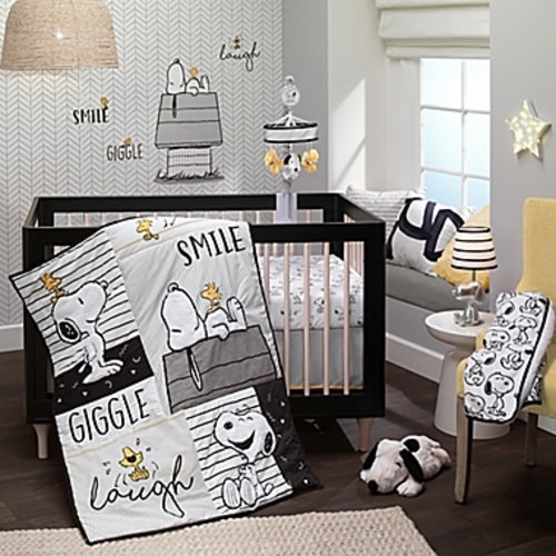 Lambs & Ivy® Classic Snoopy 3-Piece Crib Bedding Set in White
