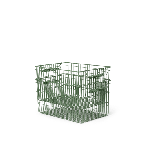 Cala Stackable Baskets - Set of 2 - Green | ferm LIVING – Ferm Living