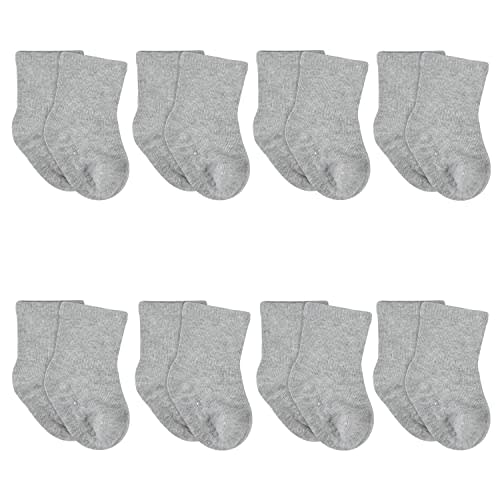Gerber Baby 8-Pack Wiggle-Proof Jersey Crew Socks