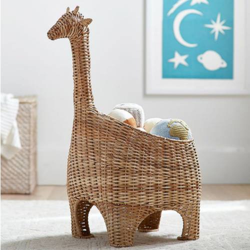 Giraffe Shaped Wicker Basket | Nursery Storage | Pottery Barn Kids