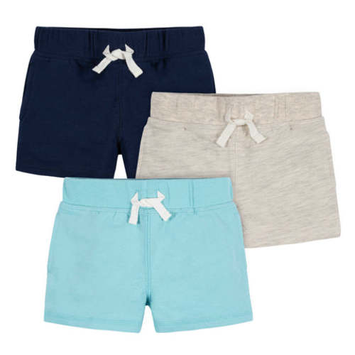 3-Pack Baby & Toddler Boys Royal Blues Pull-On Knit Shorts
