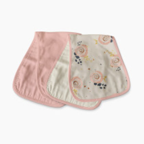 Goumi Kids x Babylist 2 Pack Burp Cloths - Oat/Morocco And Blush