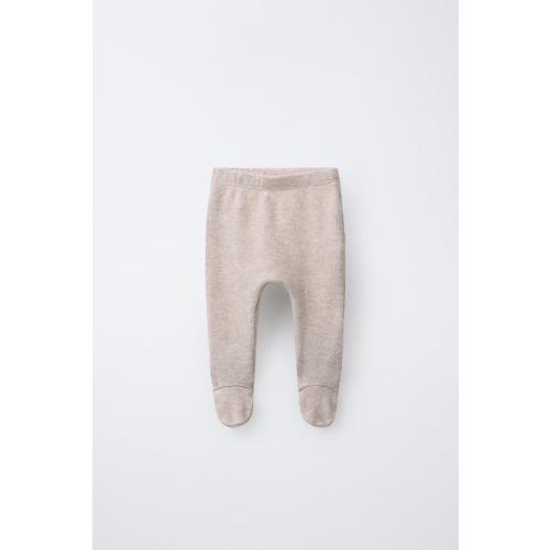 SOFT TOUCH FOOTED LEGGINGS - Ecru | ZARA United States