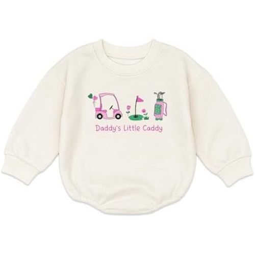 Daddy's Little Caddy Outfit Girl Baby Romper-One Year 1st 6-12 Months Bodysuit Bubble Gifts Newborn Toddler Infant