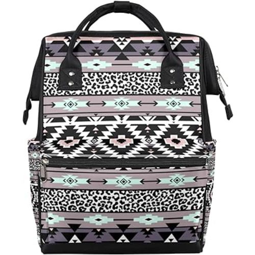 Aztec Interesting Diaper Bag Backpack Mommy Bags with Pocket Stroller Straps Waterproof Daypack for Mom Dad Travel Casual
