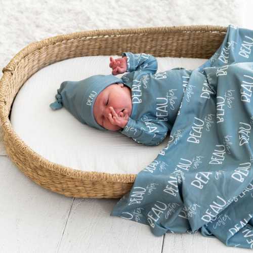 Custom Name Swaddle Newborn Coming Home Outfit Photo Props Baby Name Announcement Sign Baby Boy Shower Gift Newborn Girl Blanket