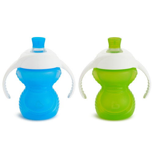 Munchkin® Click Lock™ Bite Proof Trainer Sippy Cup, 7 oz, Blue/Green, Unisex, 2 Pack