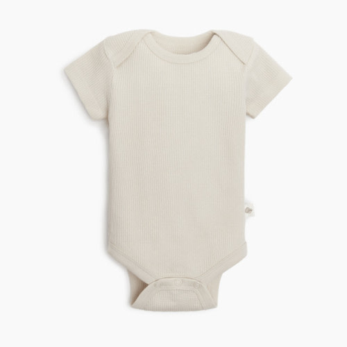 Tiny Kind Waffle Bodysuit - Oat, 3-6 M