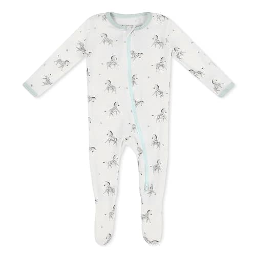 Soft Baby Bamboo Viscose Footie Pajamas, Zipper Closure, 0-24 Months