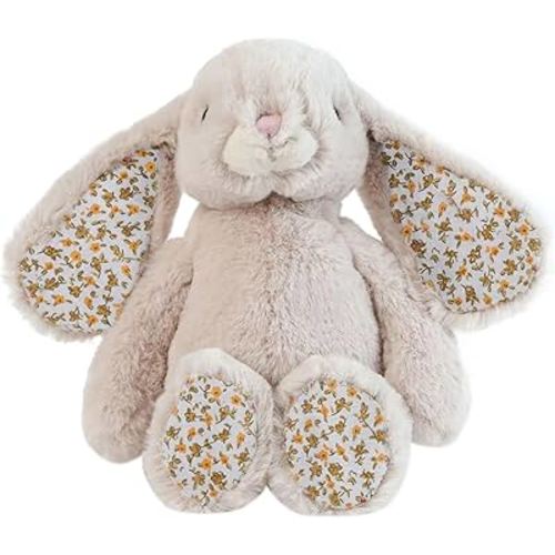 DILLY DUDU Blossom Bunny Rabbit Stuffed Animal Plush Toy Best Gifts 10-Inch(Beige)