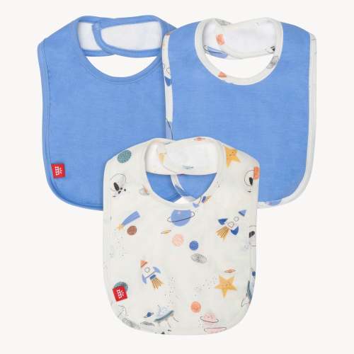 stellar tails modal magnetic stay dry infant bib 3-pack
