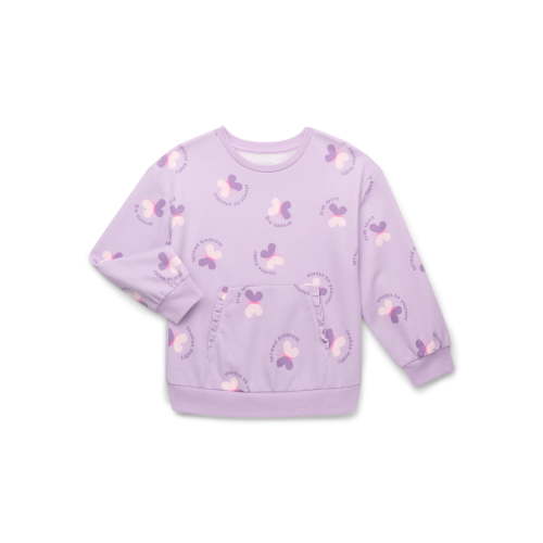 365 Kids by Garanimals Girls Fleece Top with Long Sleeves, Sizes 4-10