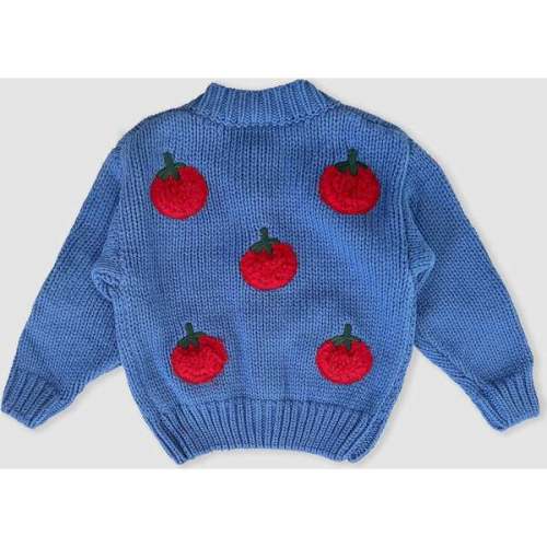 Tomato Cardigan, Blue - All Small Co | Maisonette