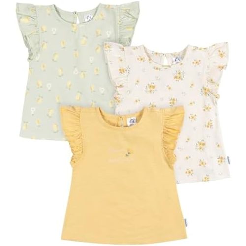 Gerber Baby Girls' Toddler 3-Pack Short Sleeve Tees