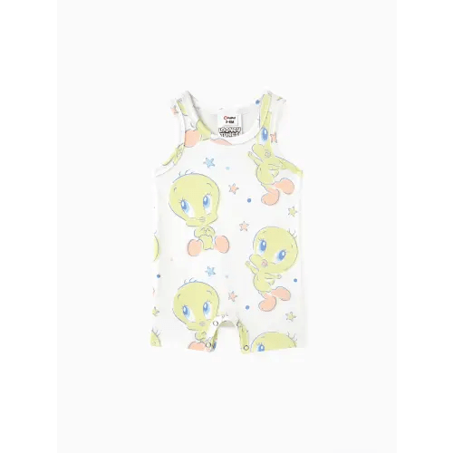 Looney Tunes Baby Boy/Girl Star print Sleeveless Romper Only $9.89 PatPat US Mobile