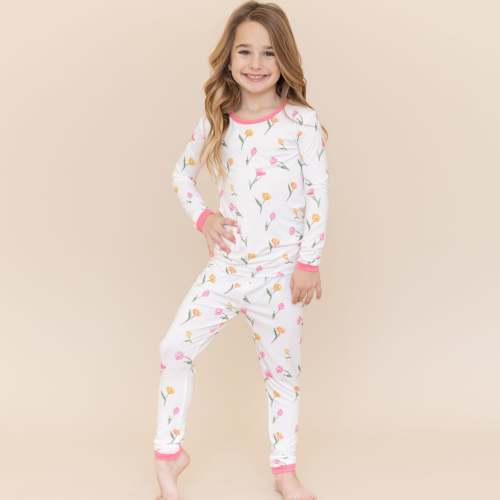 Long Sleeve Pajamas in Tulip