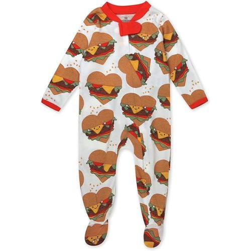 HonestBaby Baby Celebration Sleep & Play Footed One-Piece Pajama Sleeper 100% Organic Cotton