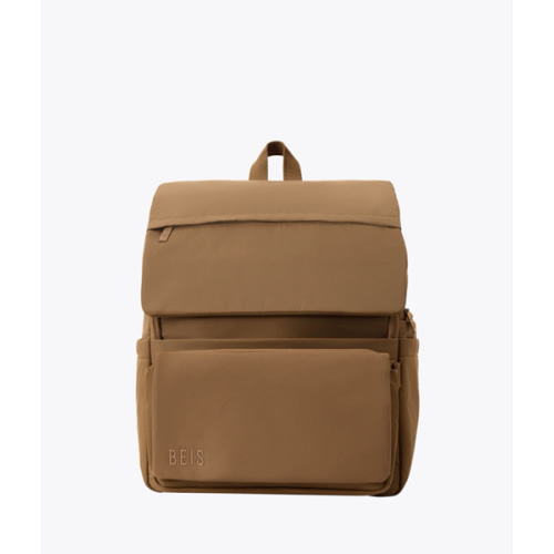 BÉIS 'The Ultimate Diaper Backpack' in Camel - Diaper Bag Backpack in Camel Brown