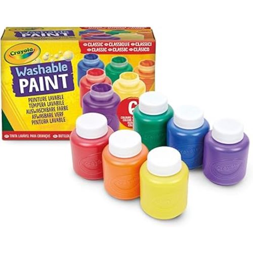 Crayola 6 59ml Paint Jars Arts & Crafts, Multicolor (54-1204)