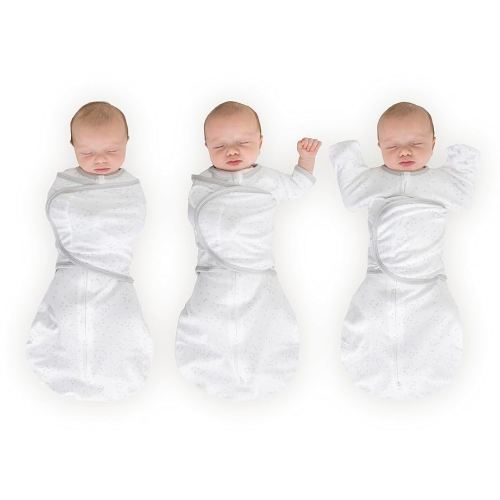 Amazing Baby 6-Way Omni Swaddle Sack Arms Up Swaddle for Newborn, More Options to Calm Startle Reflex, Improves Sleep, Easy Transition Baby Sleep Sack, Small, 0-3 Month, Confetti