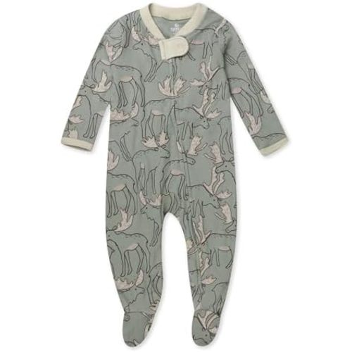 HonestBaby Unisex Baby Holiday Sleep & Play Footed One-Piece Pajama Sleeper 100% Organic Cotton