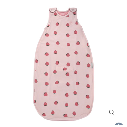 4 Season® Ultimate Baby Sleep Bag, Merino Wool & Organic Cotton, Strawberry