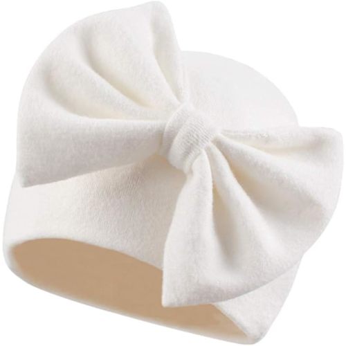 Newborn Baby Girl Hat Cotton Baby Bow Beanie Preemie Hats Spring Infant Hats for Girls 0-12 Months