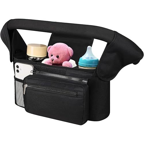 Stroller Accessories Stroller Organizer Stroller Caddy Stroller Cup Holder, Universal Fits Doona Car Seat Stroller, Evenflo Shyft Dualride, Doona Accessories, Bob, Uppababy Vista v2 Accessories Etc