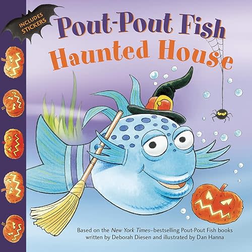 Pout-Pout Fish: Haunted House (A Pout-Pout Fish Paperback Adventure) Paperback – Sticker Book