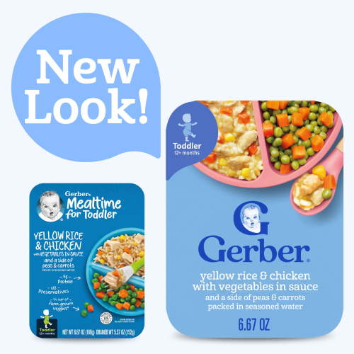 Gerber Toddler Food Baby Food, Yellow Rice & Chicken with Vegetables in Sauce, 6.6 oz