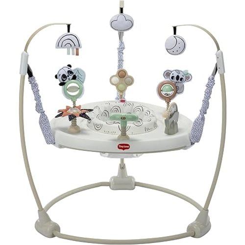 Tiny Love 4-in-1 Jump & Play Stationary Activity Center, Black and White