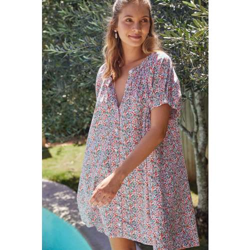 Piyama Libby Lounge Dress - Floret