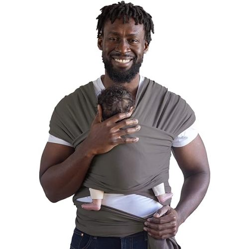 Boba Baby Wrap Carrier - Original Baby Carrier Wrap Sling for Newborns - Baby Wearing Essentials - Newborn Wrap Swaddle Holder, Newborn to Toddler Infant Sling (Organic Dark Grey)