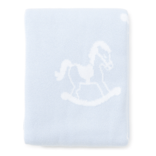 Blue Rocker Knit Novelty Blanket