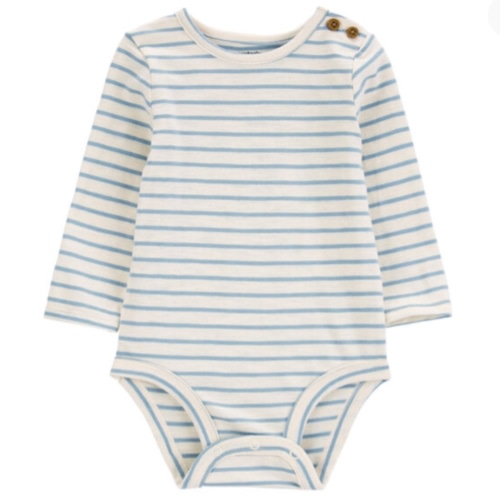 Baby Striped Long-Sleeve Bodysuit