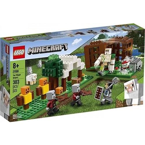 LEGO Minecraft The Pillager Outpost 21159 Awesome Action Figure Brick Building Playset for Kids Minecraft Gift (303 Pieces)