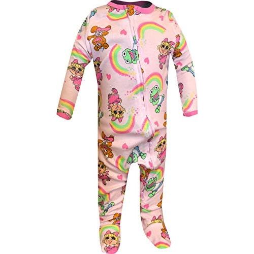 Komar Girls' Disney Junior Muppet Babies Miss Piggy Cotton Onesie Sleeper