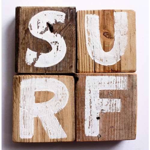 Surf Sign on Reclaimed Distressed Wood Beach Art Surf Shop Wooden Sign Coastal Beach Surf Baby Nursery Beach Themed Kids Room Christina Rowe