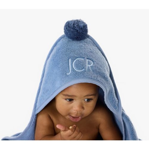 Super Soft Pom Pom Baby Hooded Towel | Pottery Barn Kids