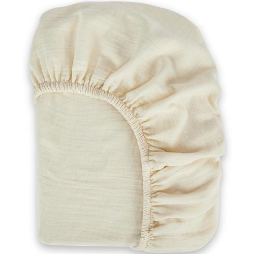 Bioweaves Organic Cotton Muslin Bassinet Sheet, GOTS Certified Extra Soft Fitted Sheet, Universal Fit for Oval Baby Bassinet Mattresses, 33" x 17", 4 Inch Pocket, Natural