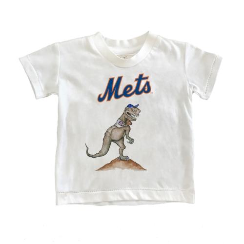 Infant New York Mets Tiny Turnip White TT Rex T-Shirt