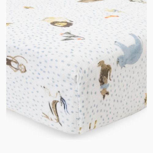 Little Unicorn Cotton Muslin Crib Sheet - Party Animals