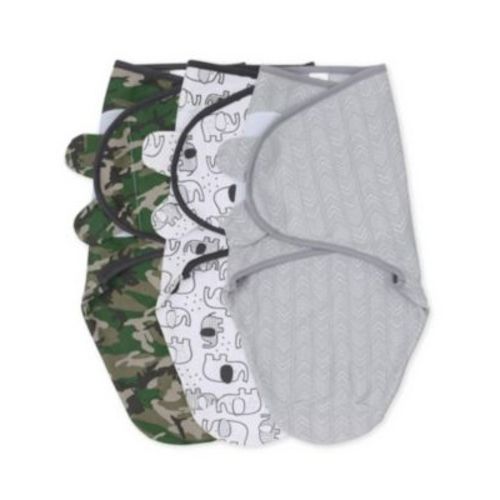 Baby Boys Newborn Swaddles Girls, 3 Pack Set, Camo Elephant